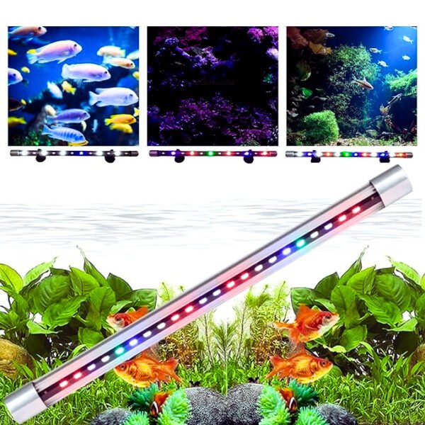 Bluepet 50F Submersible Aquarium LED Light 47cm WRGB | Fish Tank Waterproof Light for 2–2.5 Ft Aquariums | Energy Efficient Decorative Aquarium Lamp